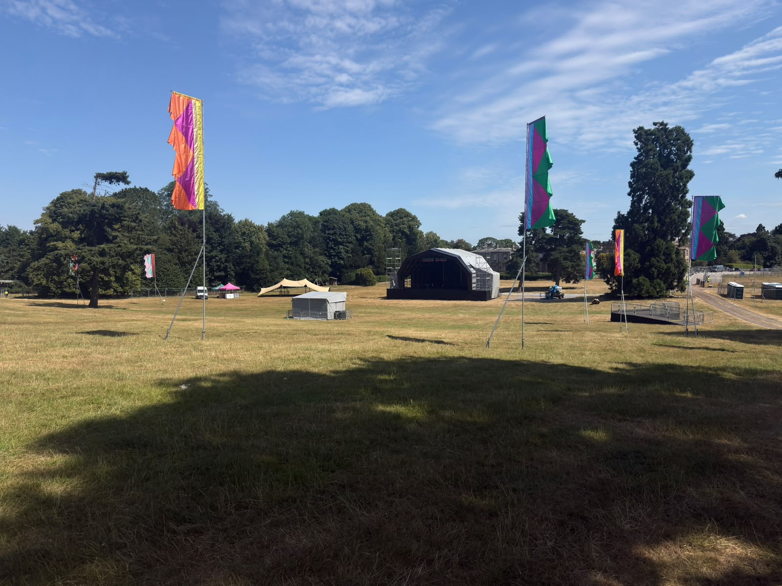 Deershed Festival 2026 site overview showing main stage and festival infrastructure